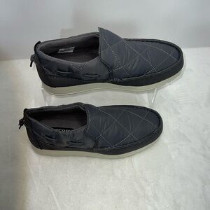 Sperry women’s moc-slider gray quilted nylon and suede slip on. Size 8. NWOT.